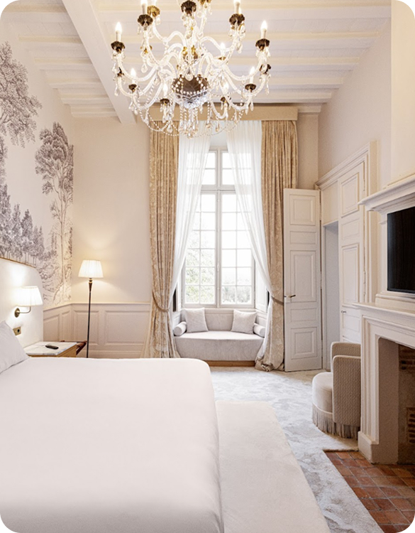 details chambre chateau