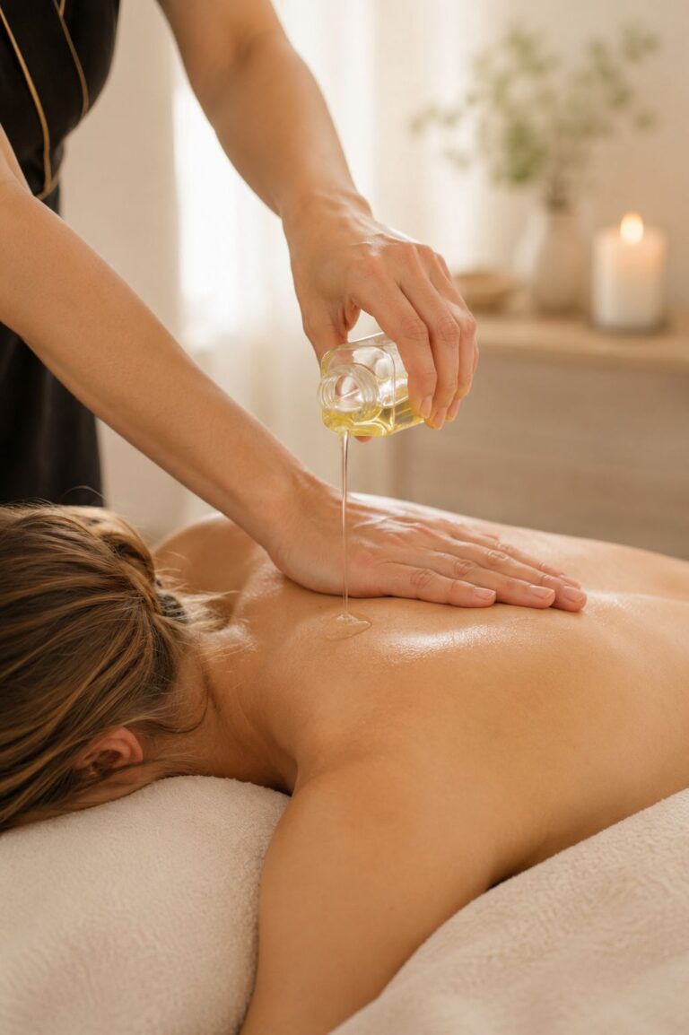 spa shaman massage huile dos